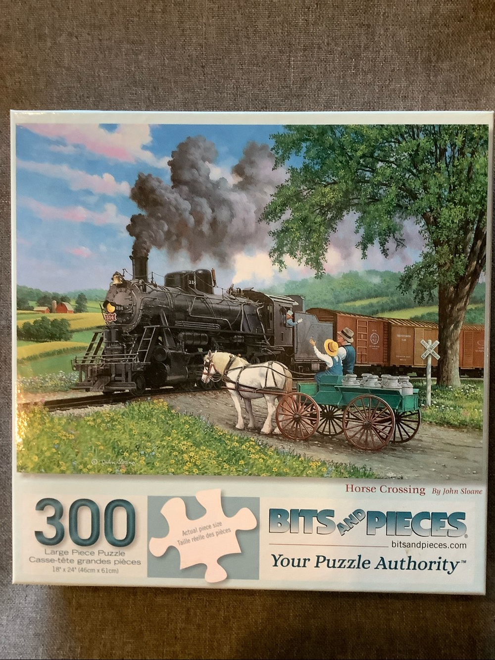 Bits and Pieces “Horse Crossing" by John Sloane 300-Piece Jigsaw Puzzle